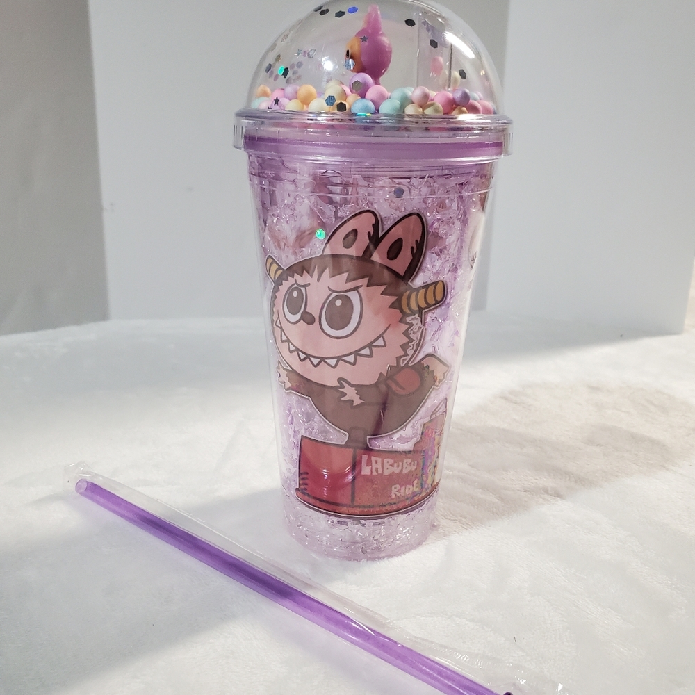 Labubu - Purple Party Light Up Cup with Straw